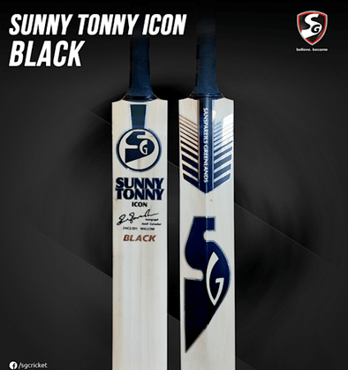 SG SUNNY TONNY ICON Black English Willow Cricket Bat